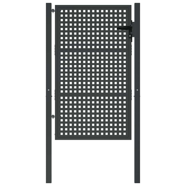vidaXL Garden Gate Anthracite 100x125 cm Steel
