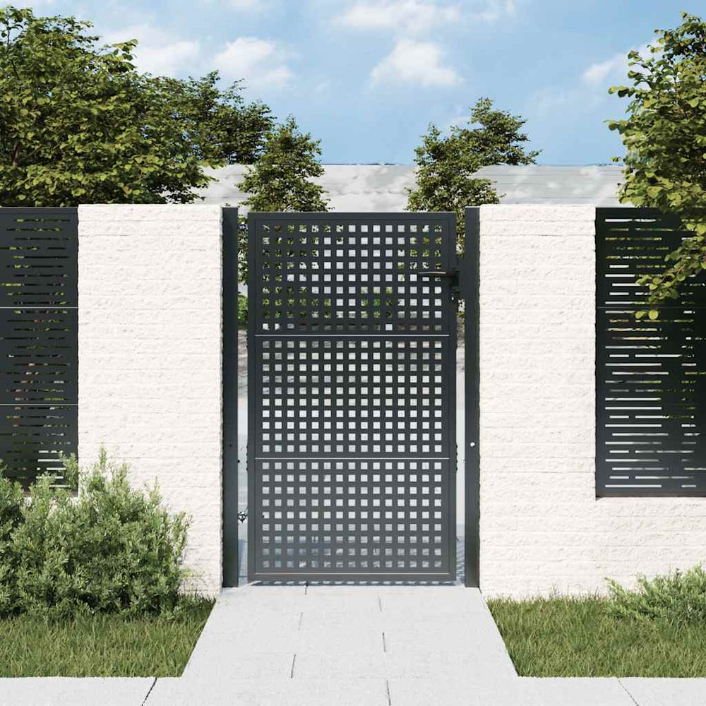 vidaXL Garden Gate Anthracite 100x125 cm Steel