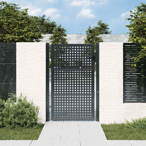 vidaXL Garden Gate Anthracite 100x125 cm Steel