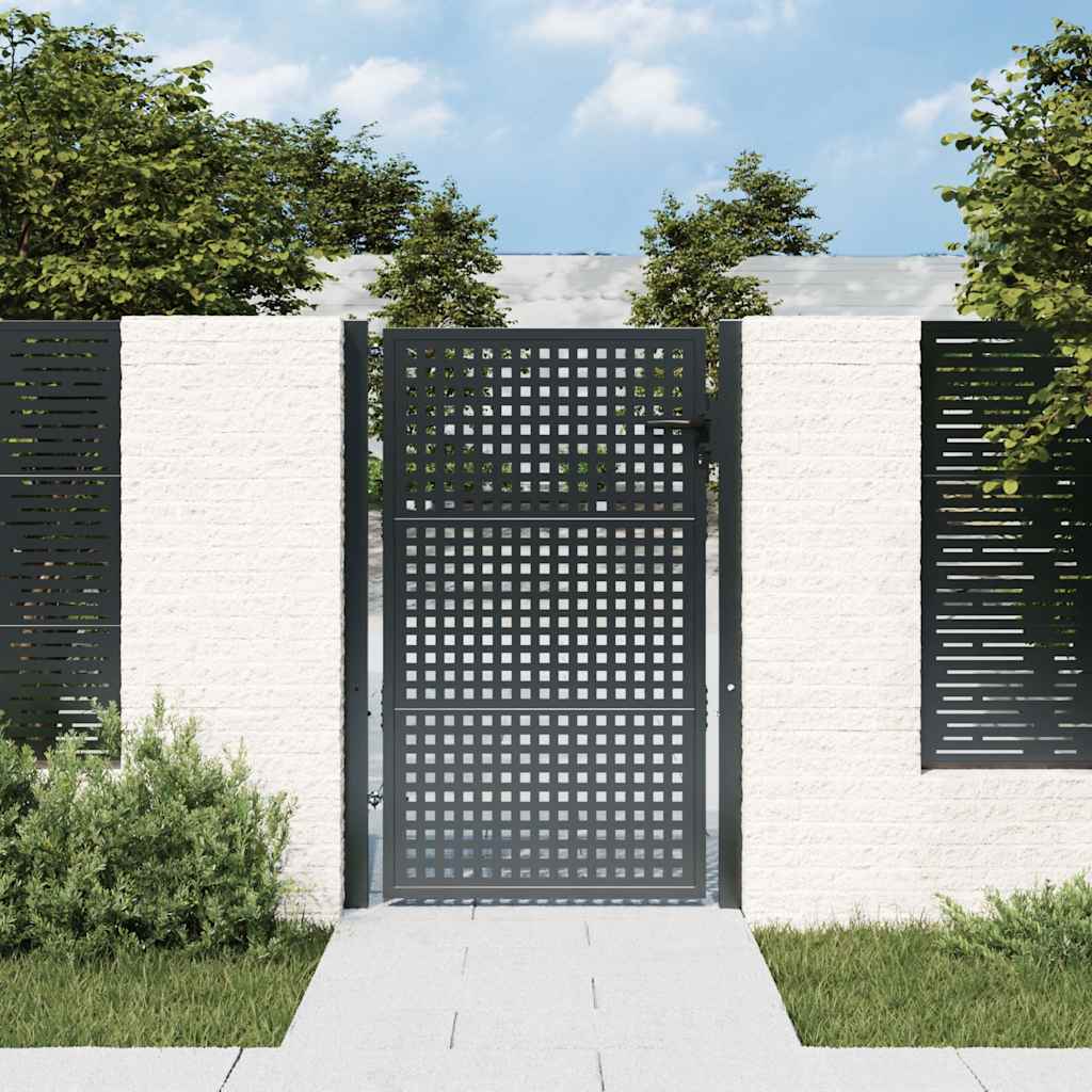 vidaXL Garden Gate Anthracite 100x125 cm Steel
