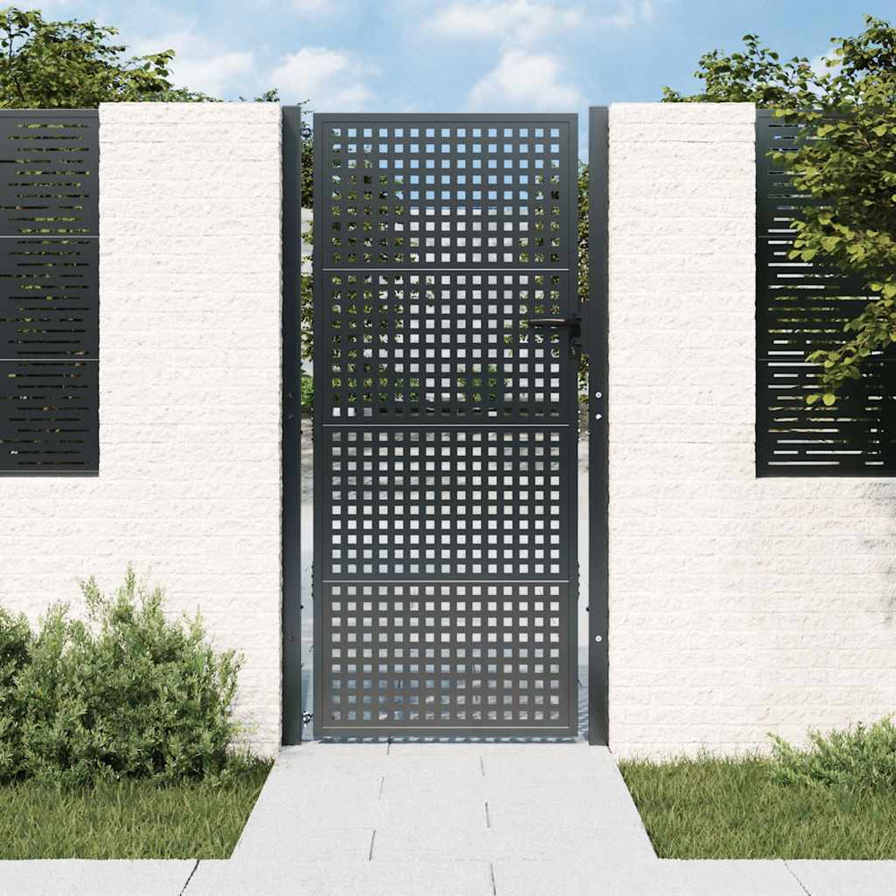 vidaXL Garden Gate Anthracite 100x175 cm Steel