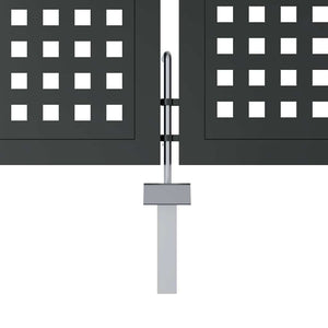 vidaXL Garden Gate Anthracite 300x75 cm Steel