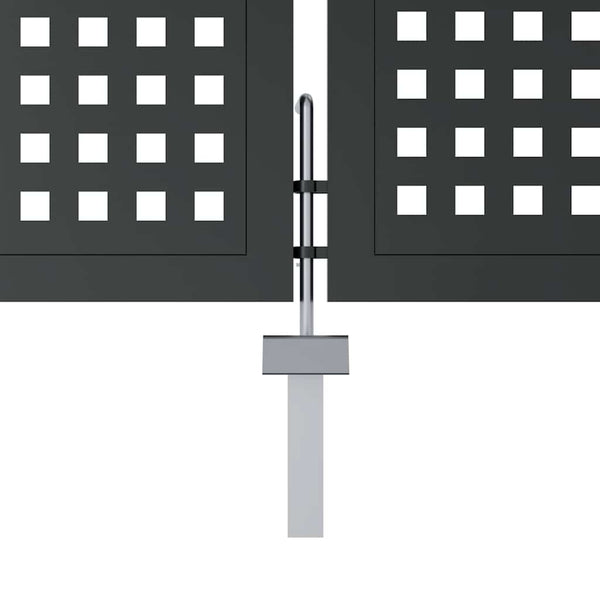 vidaXL Garden Gate Anthracite 300x75 cm Steel