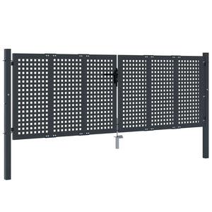 vidaXL Garden Gate Anthracite 300x100 cm Steel