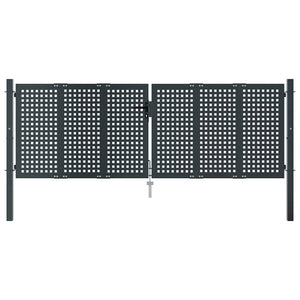 vidaXL Garden Gate Anthracite 300x100 cm Steel
