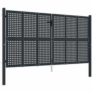 vidaXL Garden Gate Anthracite 300x125 cm Steel