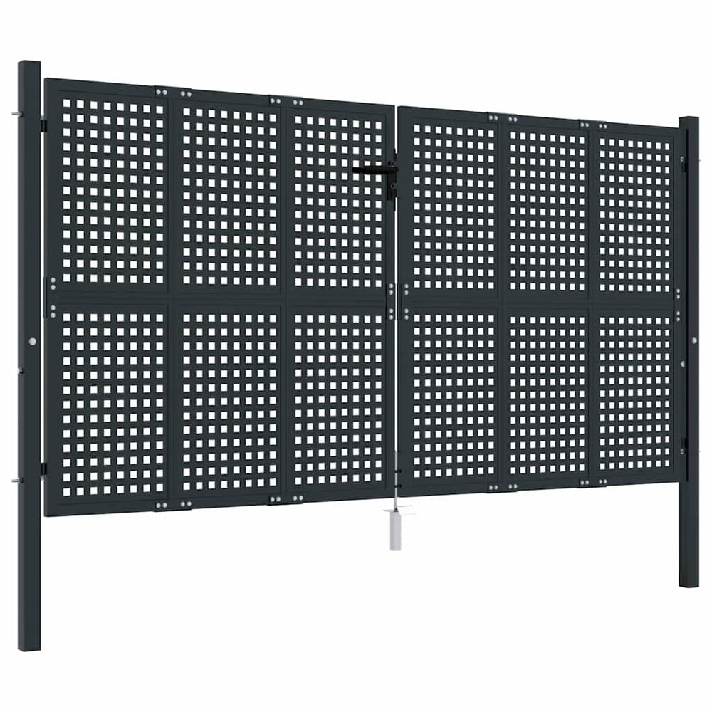 vidaXL Garden Gate Anthracite 300x150 cm Steel
