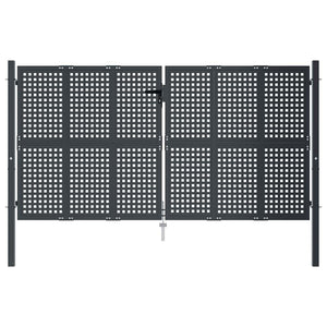 vidaXL Garden Gate Anthracite 300x150 cm Steel