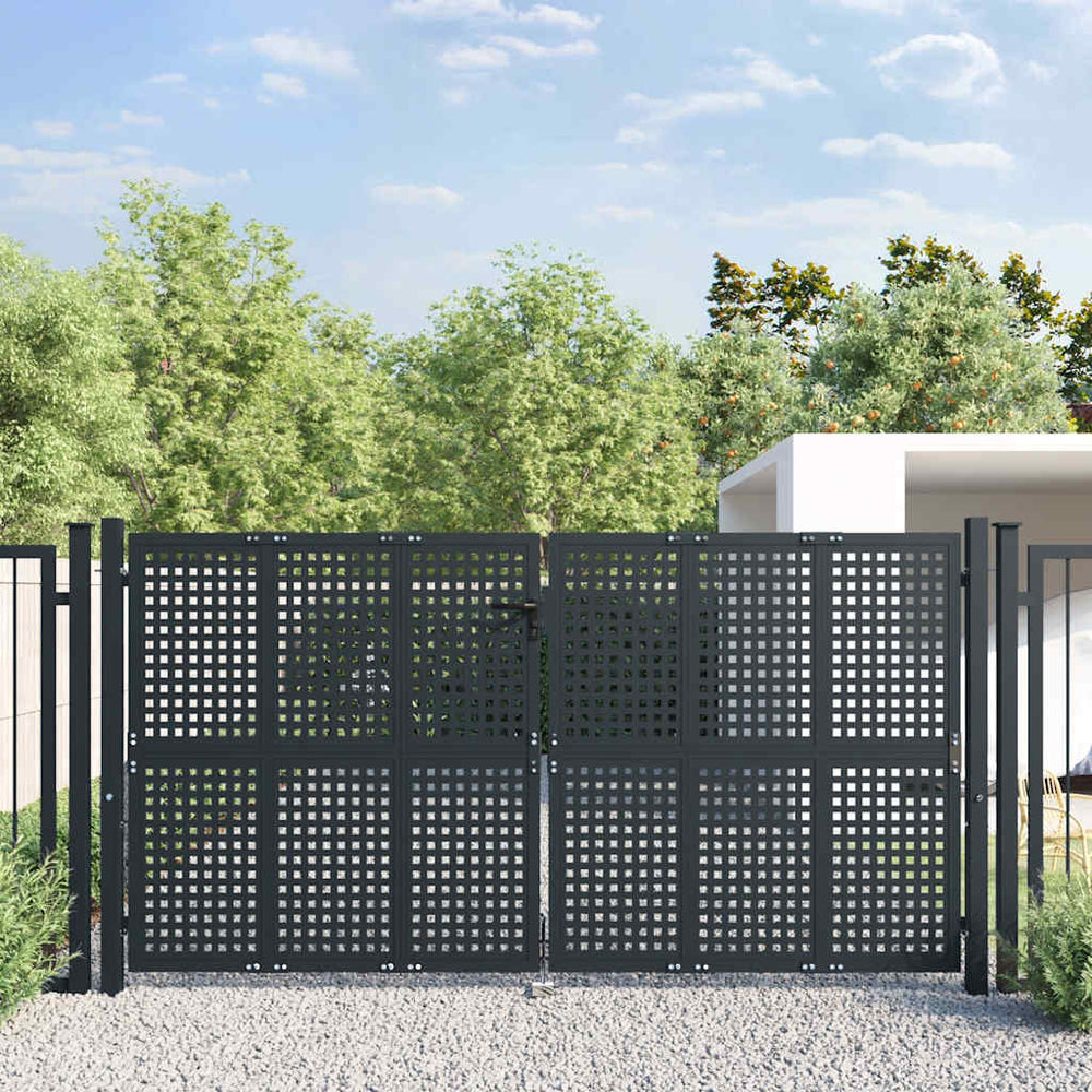vidaXL Garden Gate Anthracite 300x150 cm Steel