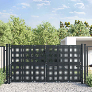 vidaXL Garden Gate Anthracite 300x150 cm Steel