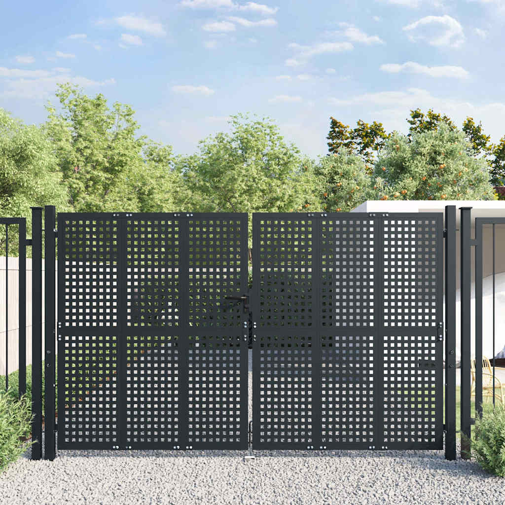 vidaXL Garden Gate Anthracite 300x175 cm Steel