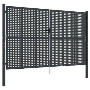 vidaXL Garden Gate Anthracite 300x200 cm Steel