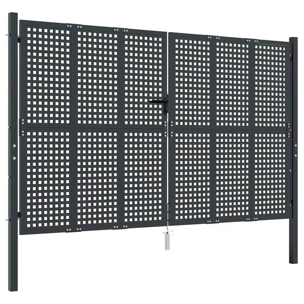 vidaXL Garden Gate Anthracite 300x200 cm Steel