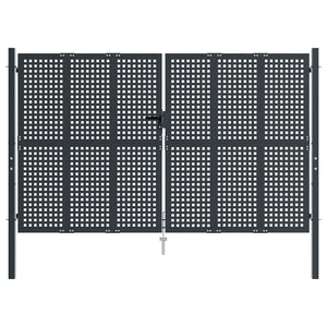 vidaXL Garden Gate Anthracite 300x200 cm Steel
