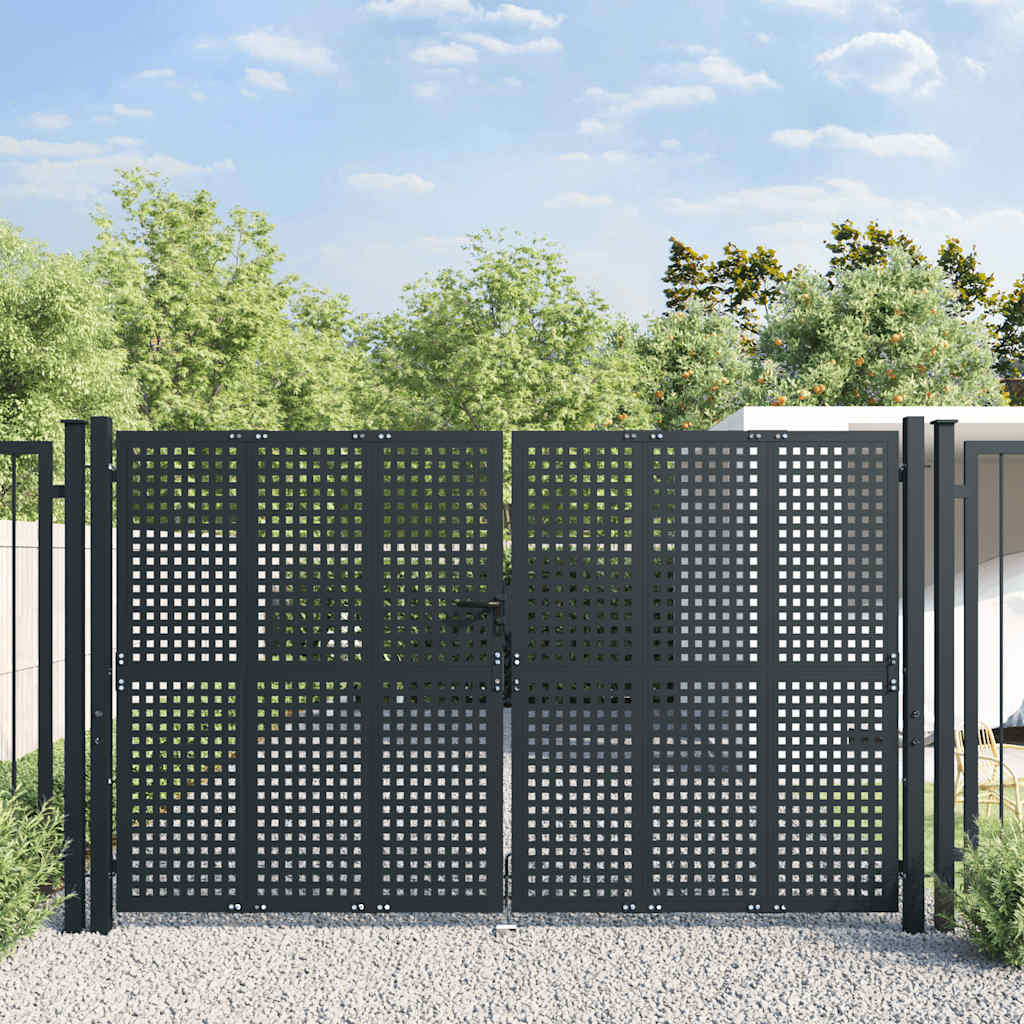 vidaXL Garden Gate Anthracite 300x200 cm Steel