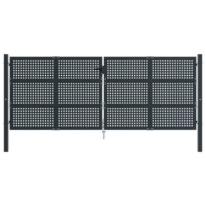 vidaXL Garden Gate Anthracite 400x125 cm Steel