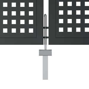 vidaXL Garden Gate Anthracite 400x125 cm Steel