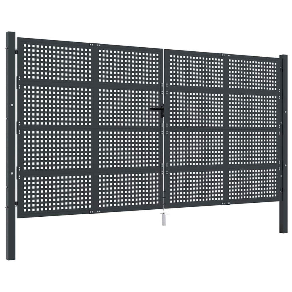vidaXL Garden Gate Anthracite 400x175 cm Steel
