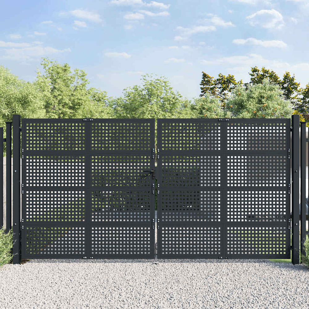 vidaXL Garden Gate Anthracite 400x175 cm Steel