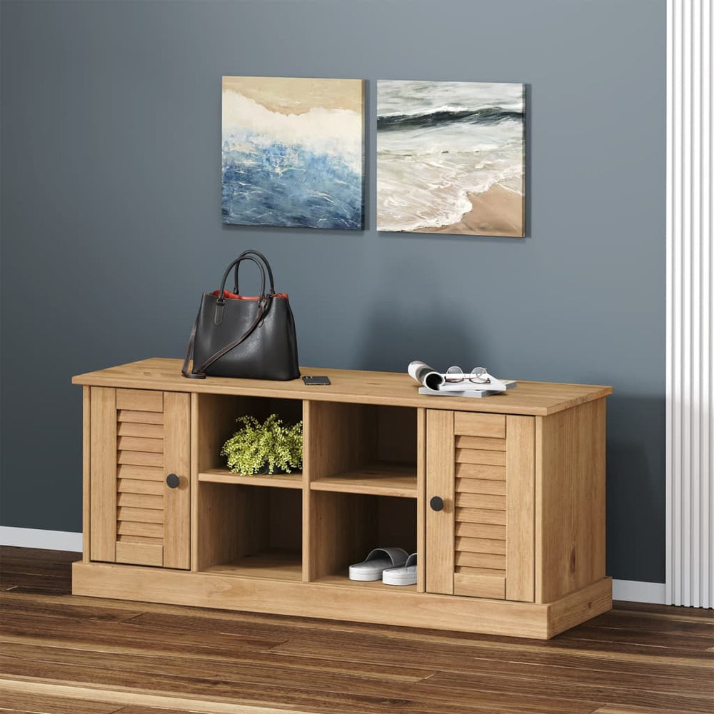 vidaXL Shoe Bench VIGO 106x35x45 cm Solid Pine Wood