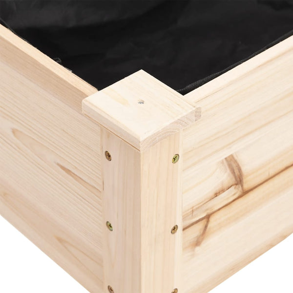vidaXL Planter with Insert and Wheels 71x37x80 cm Solid Fir Wood