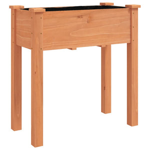 vidaXL Planter with Insert and Wheels Brown 71x37x80 cm Firwood