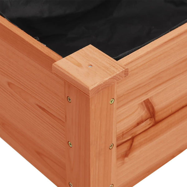 vidaXL Planter with Insert and Wheels Brown 118x59x80cm Fir Wood