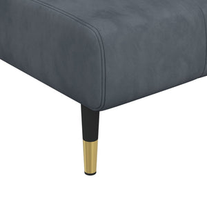 vidaXL Chaise Lounge Dark Grey Velvet
