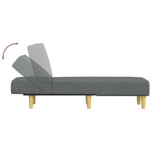 vidaXL Chaise Lounge Dark Grey Fabric