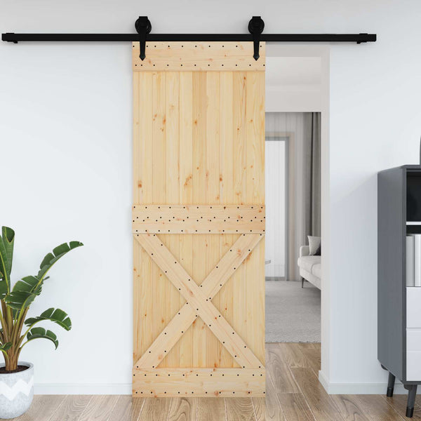vidaXL Door NARVIK Natural 85 x 210 cm Solid Pine