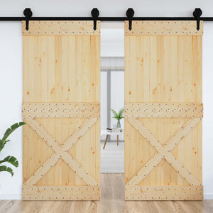 vidaXL Door NARVIK Natural 100 x 210 cm Solid Pine