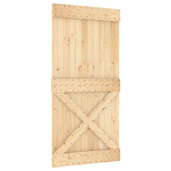 vidaXL Door NARVIK Natural 100 x 210 cm Solid Pine