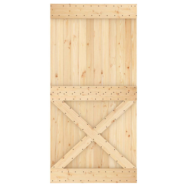 vidaXL Door NARVIK Natural 100 x 210 cm Solid Pine