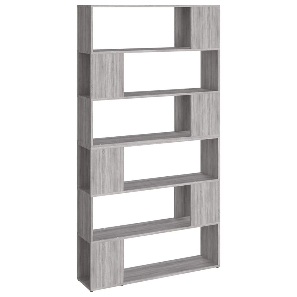 vidaXL Bookcase/Room Divider Sonoma Grey 100x24x188 cm