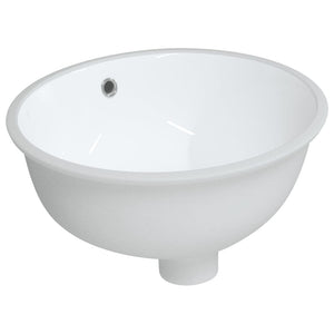 vidaXL Wash Basin White 38.5x33.5x19 cm Oval Ceramic