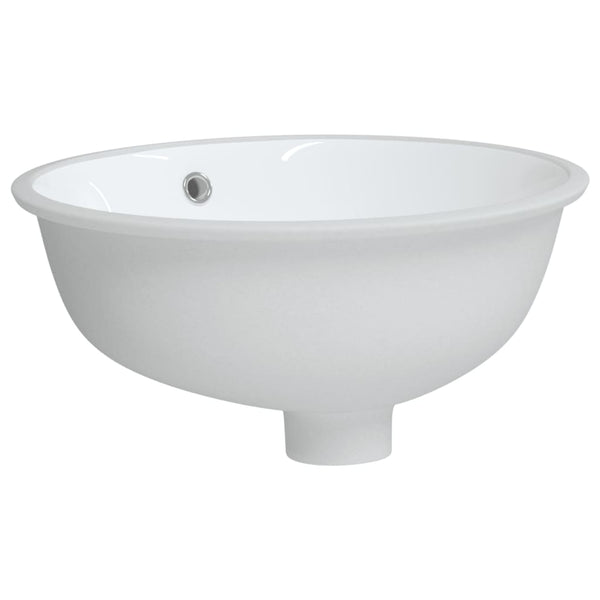 vidaXL Wash Basin White 38.5x33.5x19 cm Oval Ceramic