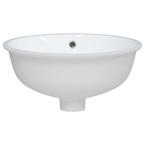 vidaXL Wash Basin White 38.5x33.5x19 cm Oval Ceramic