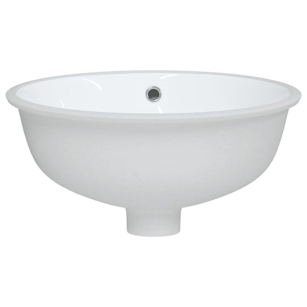 vidaXL Wash Basin White 38.5x33.5x19 cm Oval Ceramic