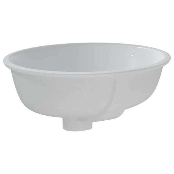 vidaXL Wash Basin White 38.5x33.5x19 cm Oval Ceramic