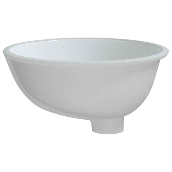 vidaXL Wash Basin White 38.5x33.5x19 cm Oval Ceramic