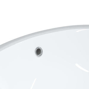 vidaXL Wash Basin White 38.5x33.5x19 cm Oval Ceramic
