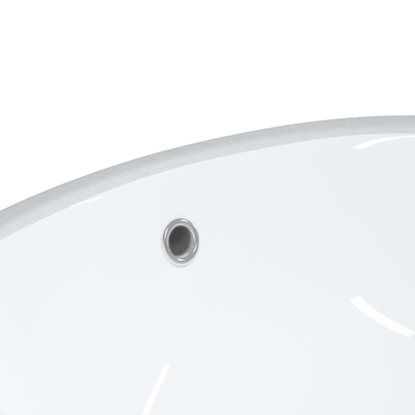 vidaXL Wash Basin White 38.5x33.5x19 cm Oval Ceramic