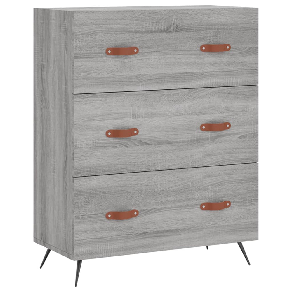 vidaXL Sonoma Grey Chest of Drawers 69.5x34x90 cm Engineered Wood
