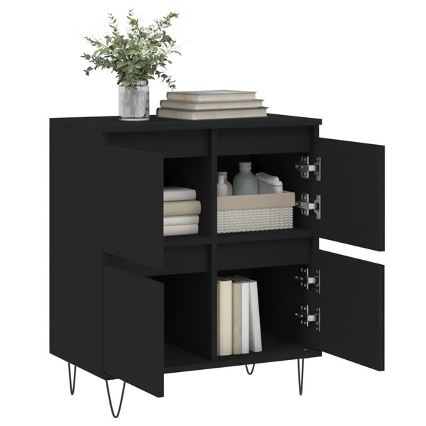 Schwarzes Sideboard 60x35x70 cm