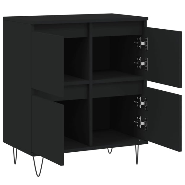 Schwarzes Sideboard 60x35x70 cm