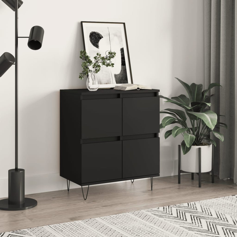 Schwarzes Sideboard 60x35x70 cm