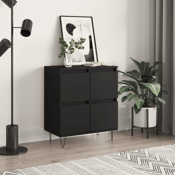Schwarzes Sideboard 60x35x70 cm