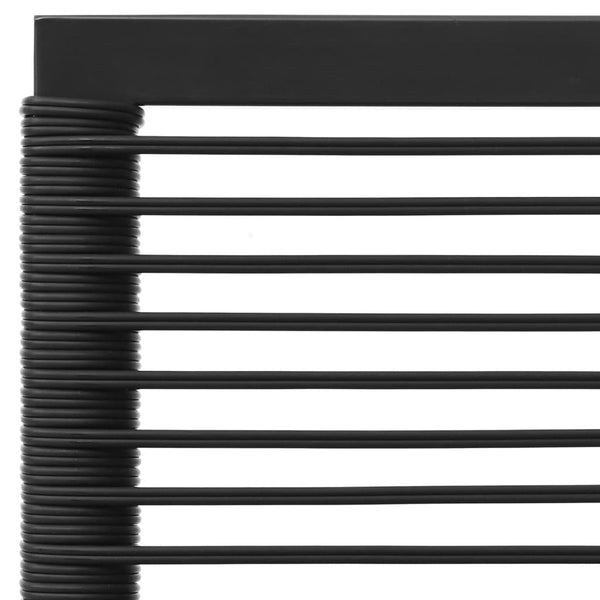 vidaXL 5-piece Garden Lounge Set Black and Grey Poly Rattan