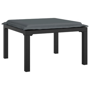 vidaXL 5-piece Garden Lounge Set Black and Grey Poly Rattan