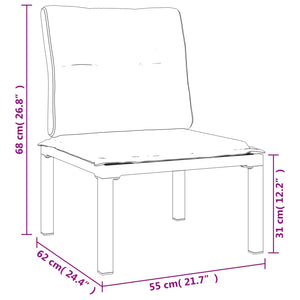vidaXL 5-piece Garden Lounge Set Black and Grey Poly Rattan